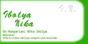 ibolya nika business card